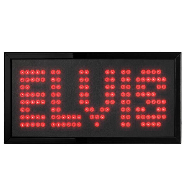 Elvis Framed and Flashing LED Marquee Hanging Wall Sign, Game Room Bar Man Cave