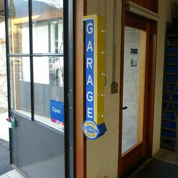 Chevrolet Garage 40" Double Sided Sign LED Marquee Bulbs Retro Vintage Antique