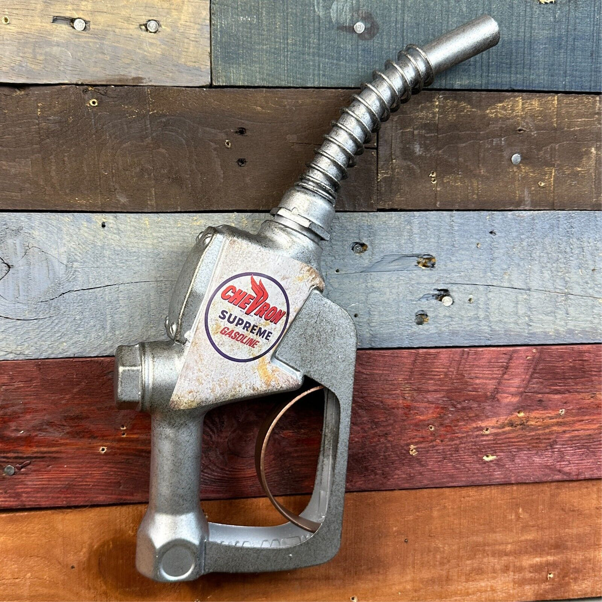 Chevron Supreme Gas Pump Nozzle Wall Decor With Retro Vintage Inspired ...
