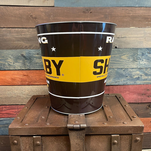 Shelby Ford Racing Tapered Metal Trash Bin Can Wastebasket Home Man Cave Decor