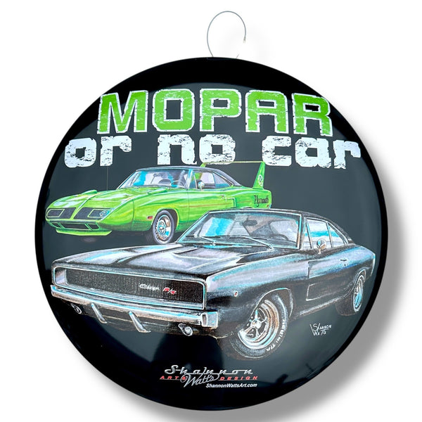 Mopar Or No Car 15.5" Domed Metal Sign Officially Licensed Garage Wall Decor