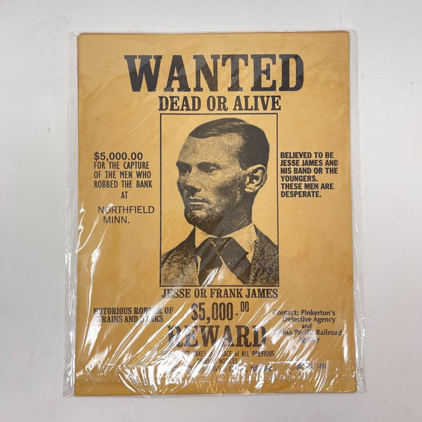 Old West Wanted Posters Parchment With Antique Finish (Set of 12)