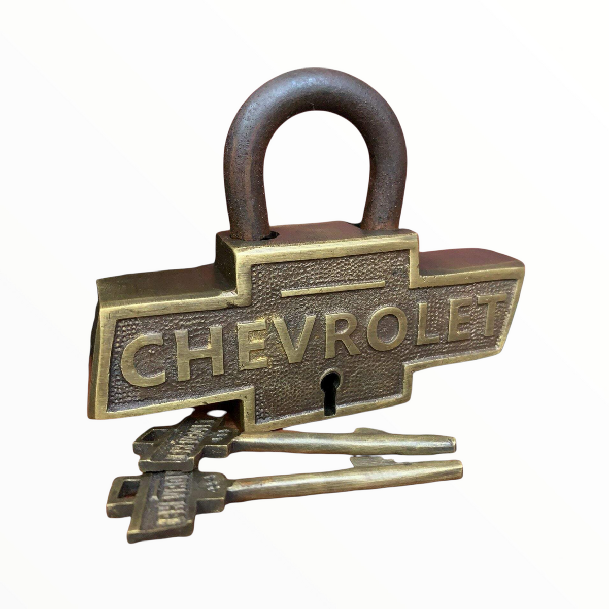 Chevrolet Logo Brass Lock With Keys – Big Daddy's Garage