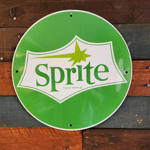 Sprite Officially Licensed Round Porcelain Enamel Sign (12")