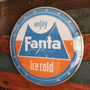 Fanta "Enjoy Ice Cold" Vintage Inspired Round Glass Dome Thermometer (12")