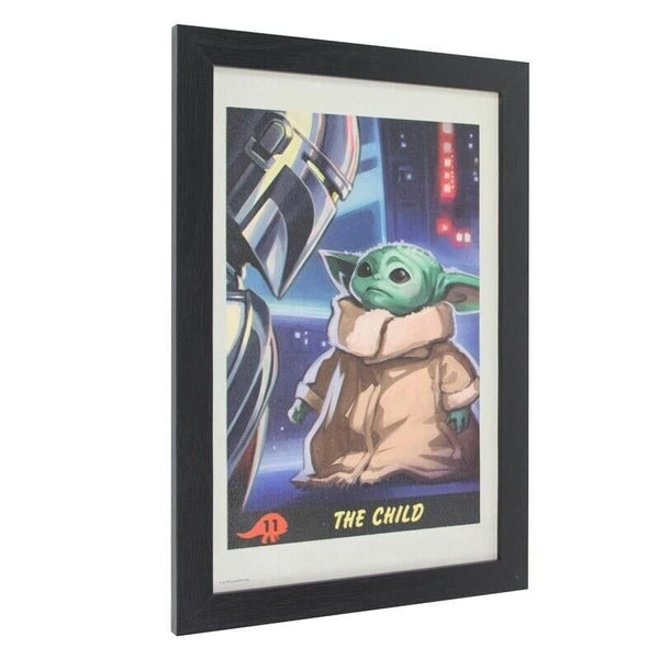 Star Wars Grogu & Mandalorian Framed Wall Art, Bundle of 2 Brand New Prints