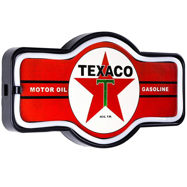 Texaco Red LED Neon Sign Marquee Shape - Bar, Garage, Man Cave