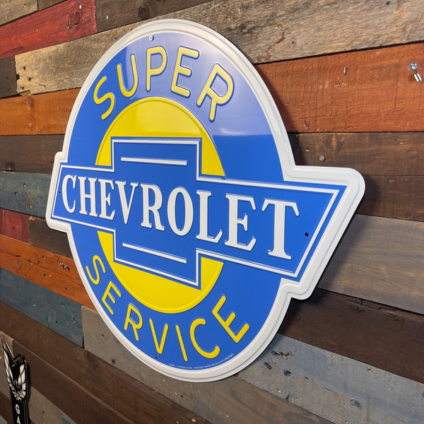 Chevrolet Super Service 24" Round Metal Sign