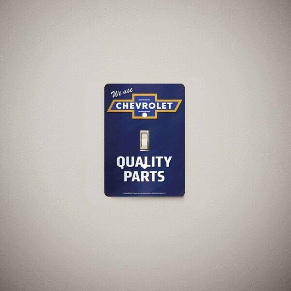 Chevrolet We Use Quality Parts Embossed Metal Light Switch Plate