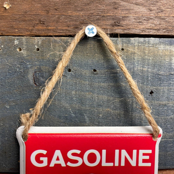 Texaco Motor Oil Gasoline Shield Hanging Metal Sign