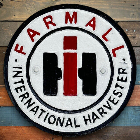 Farmall International Harvester Round Aluminum Plaque Sign