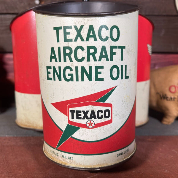 Texaco Oil Can Metal Caddy With Retro Vintage Inspired Design