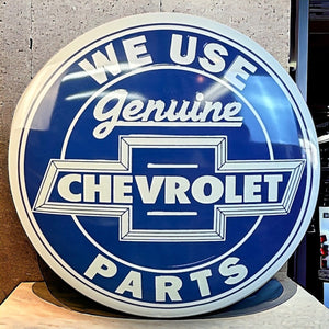 Chevrolet Genuine Parts 16" Round Metal Dome Sign