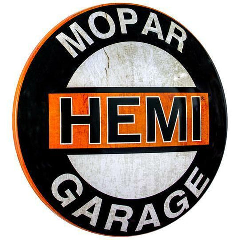 Mopar Hemi Garage Officially Licensed 15" Round Dome Sign