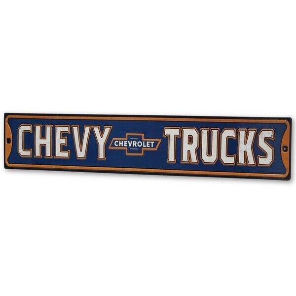 Chevy Trucks 30" Embossed Metal Street Sign