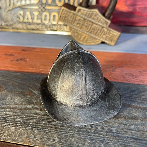 Fire Helmet Bottle Opener, Firemen's Helmet Zinc Opener On Bottom Antique Finish