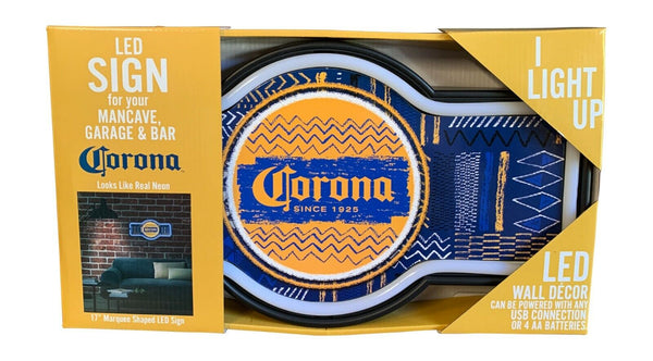 Corona LED Neon Light Rope Bar Sign, Home Bar Garage Shop Man Cave Decor