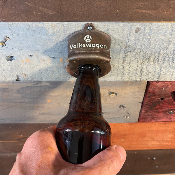 VW Vintage Wall Mounted Beer Bottle Opener With Antique Distressed Finish