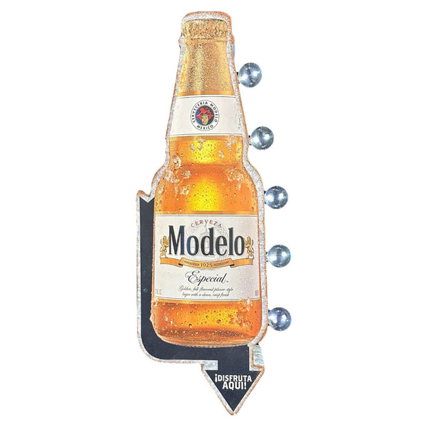 Modelo LED Sign Double Sided 25" Beer Bottle and Arrow Shaped Battery Operated