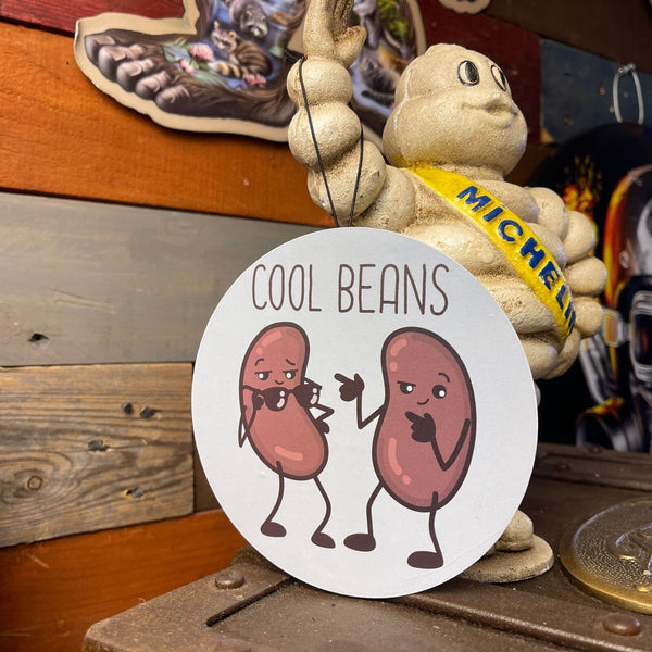 Cool Beans Pun-ny Metal Sign Funny Pun Home Office Novelty Gift Decor