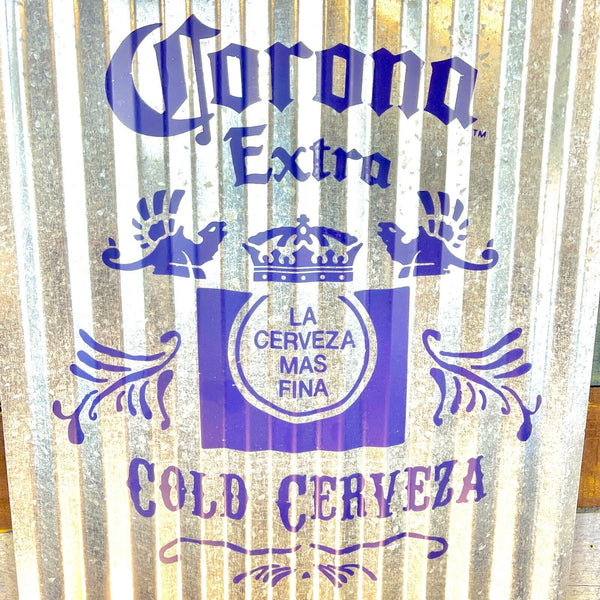 Corona Extra 15" Corrugated Metal Sign