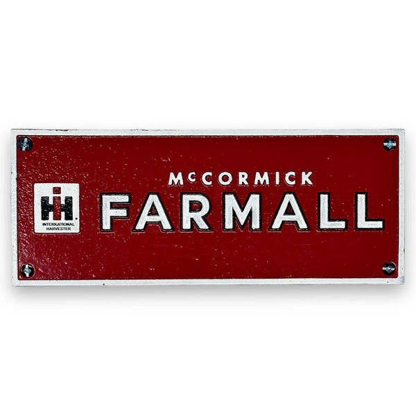 McCormick Farmall International Harvester Cast Iron 10" x 4" Plaque Sign