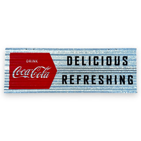 Coca-Cola Corrugated Metal 24" Sign