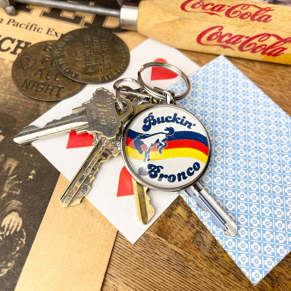 Ford Buckin' Bronco Retro Keychain