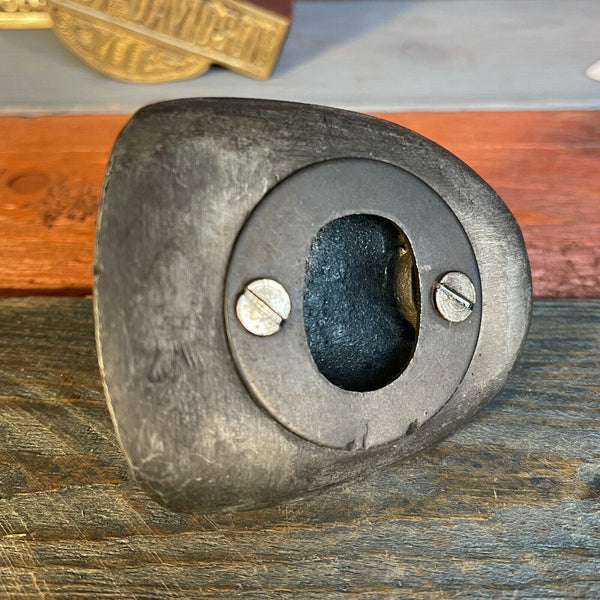 Fire Helmet Bottle Opener, Firemen's Helmet Zinc Opener On Bottom Antique Finish