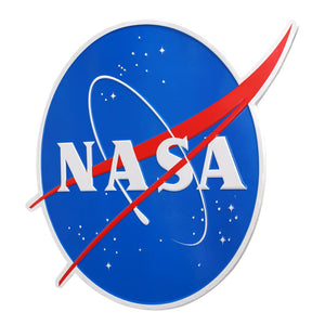 NASA "Meatball" Embossed Metal Wall Sign - Heavy Gauge Space Decor for Man Cave