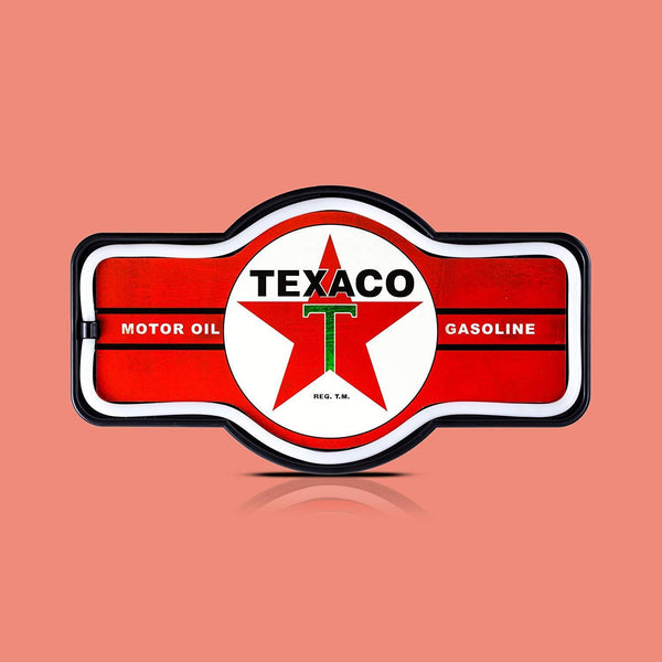 Texaco Red LED Neon Sign Marquee Shape - Bar, Garage, Man Cave