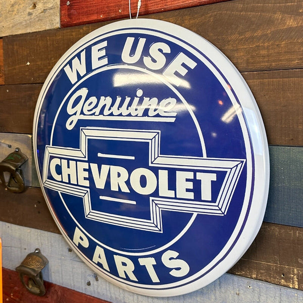 Chevrolet Genuine Parts 16" Round Metal Dome Sign