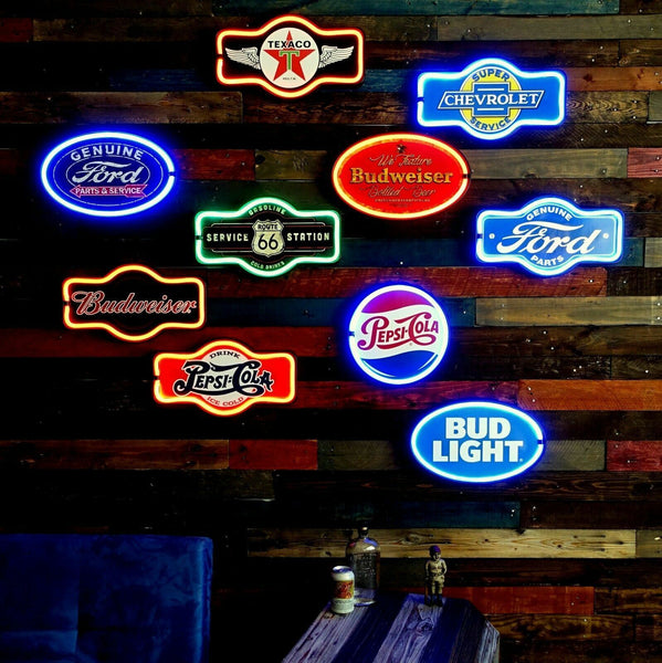 Big Daddy's Garage Round Bottlecap Shaped LED Neon Rope Light Bar Sign