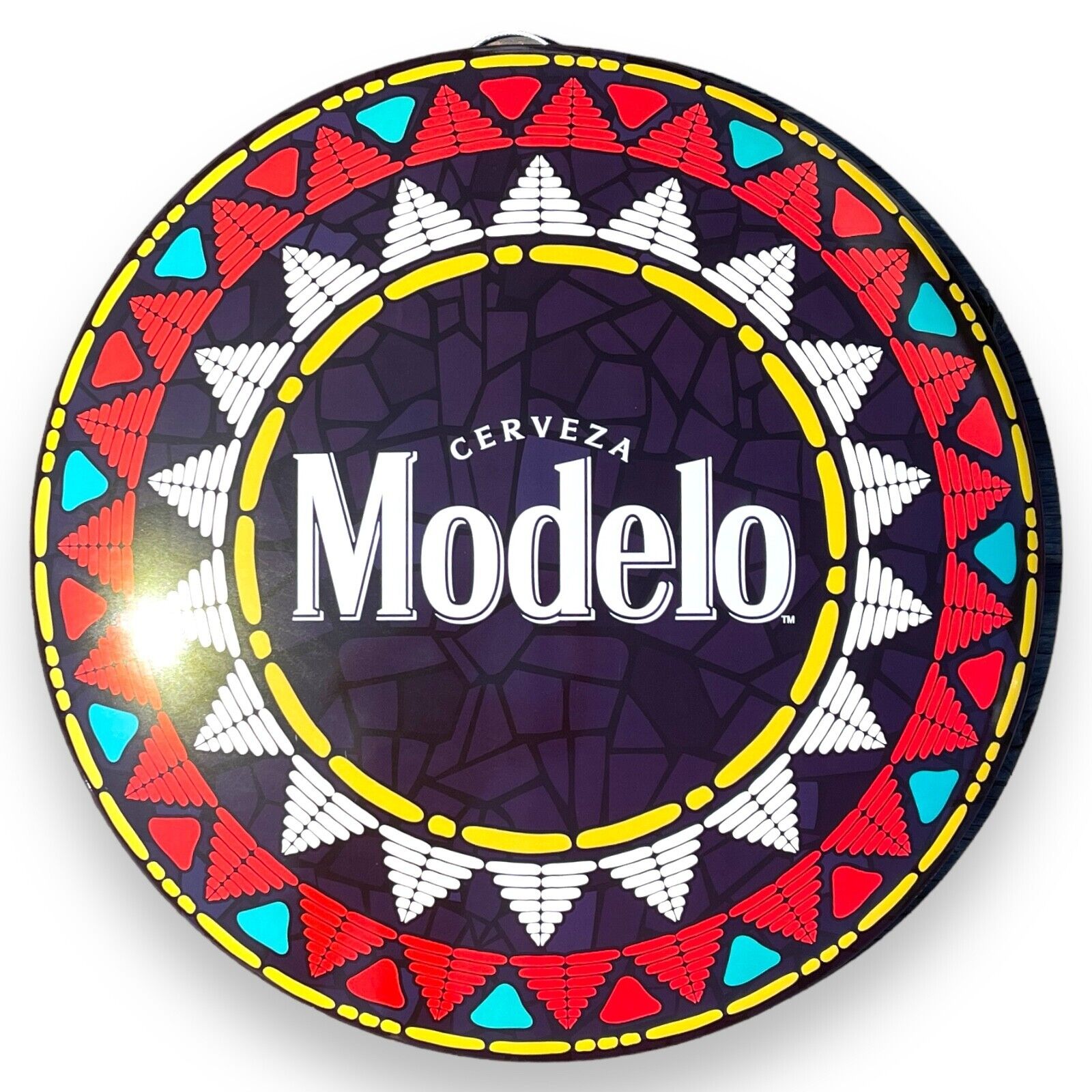 Modelo Viva Cerveza Dome and Rounded 16" Metal Sign