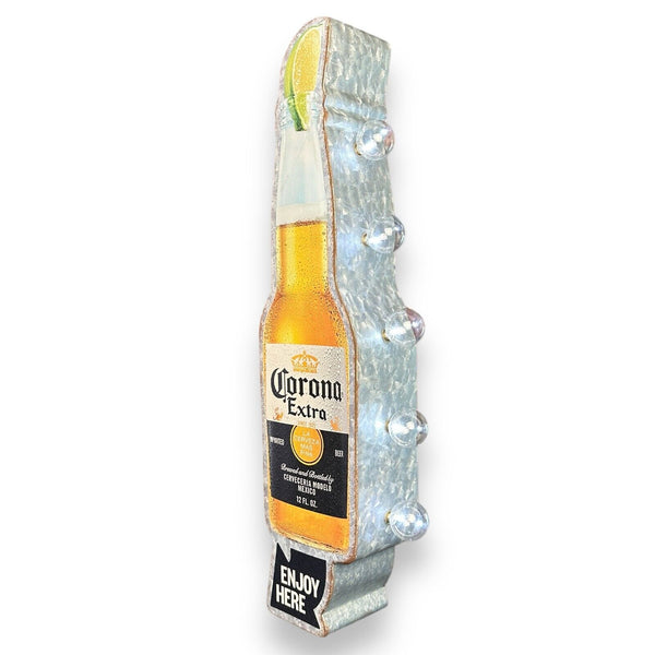 Corona Extra Bottle and Arrow Shaped 25" Double Sided Marquee Light Up LED Sign