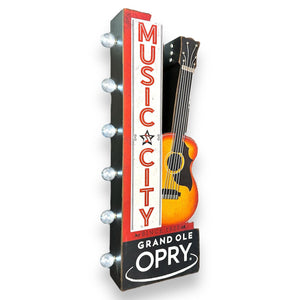 Grand Ole Opry Music City Double Sided Vintage Inspired 30" Marquee LED Sign