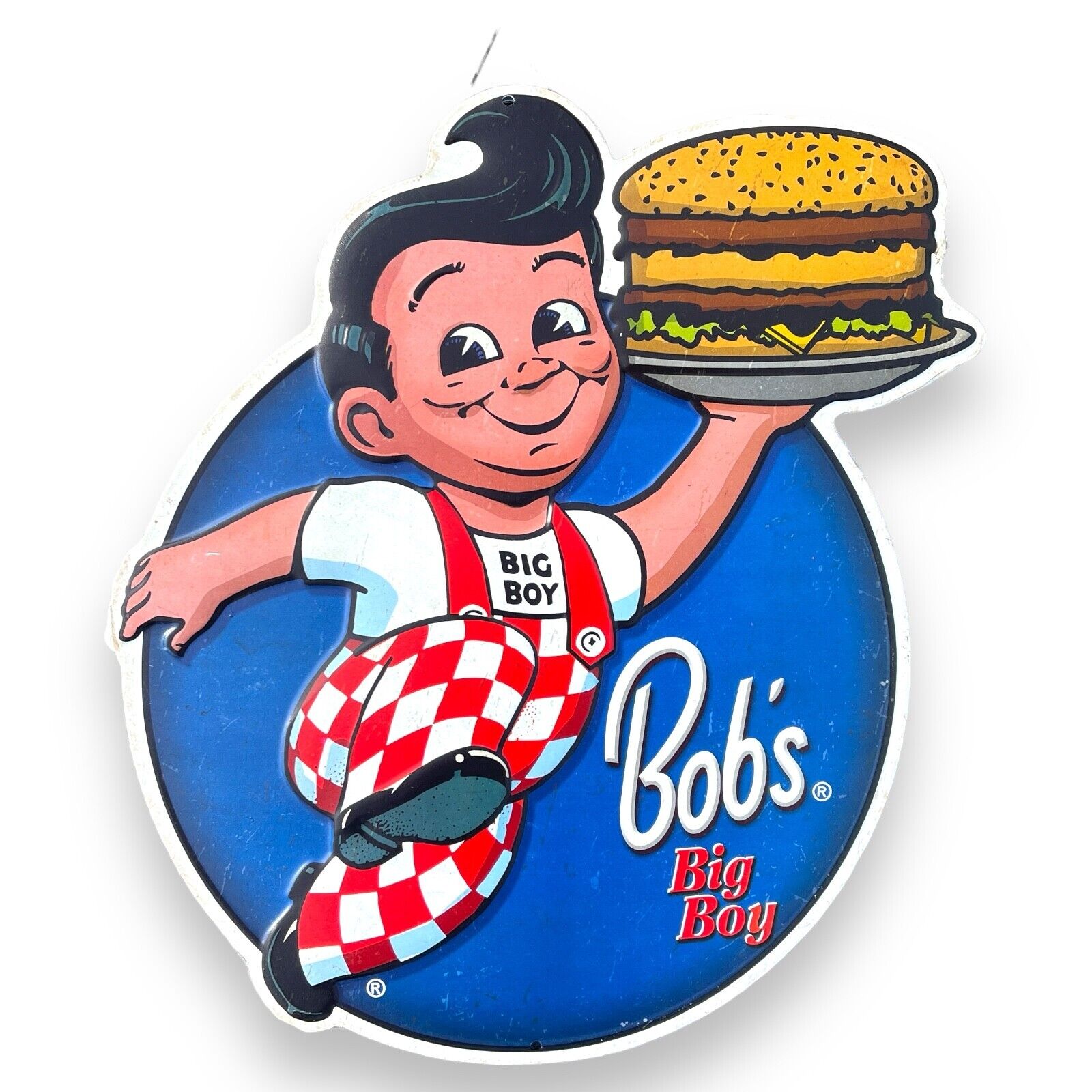 Bob's Big Boy Embossed Hanging Metal Sign