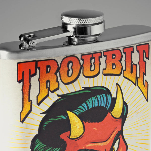 Trouble Maker Devil Stainless Steel 8 OZ Flask