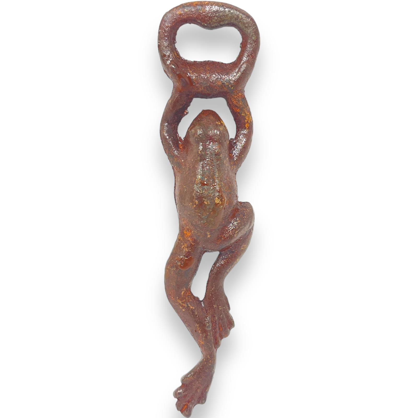 Frog Cast Iron Bottle Opener With Antique Finish