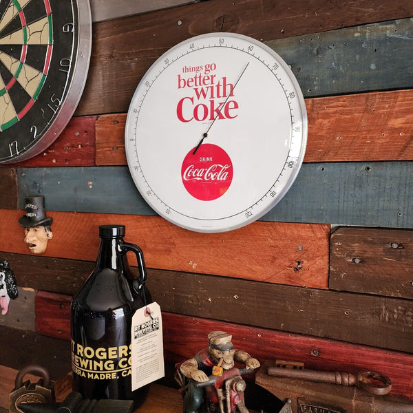 Coca-Cola Vintage Inspired Round Glass Dome Thermometer (12")