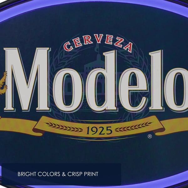 Modelo Cerveza Neon LED Light Rope Sign, Home Bar Game Room Man Cave Wall Decor