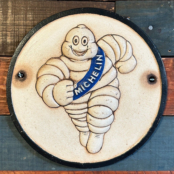 Vintage Michelin Tire Man Oil Gas Advertising Cast Iron Sign Garage Man Cave Bar