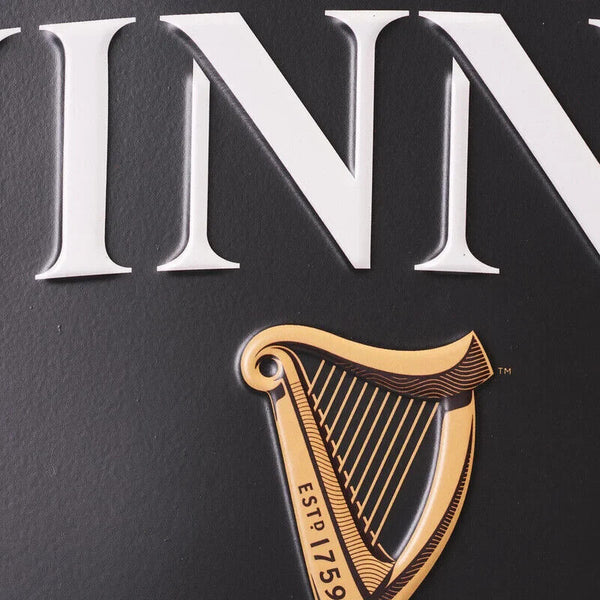 Guinness Embossed Metal Sign 8.25" X 18" Home Bar Wall Decor