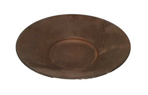 Mining Pan, 12" Old Time Metal Pan With Rusty Antique Finish