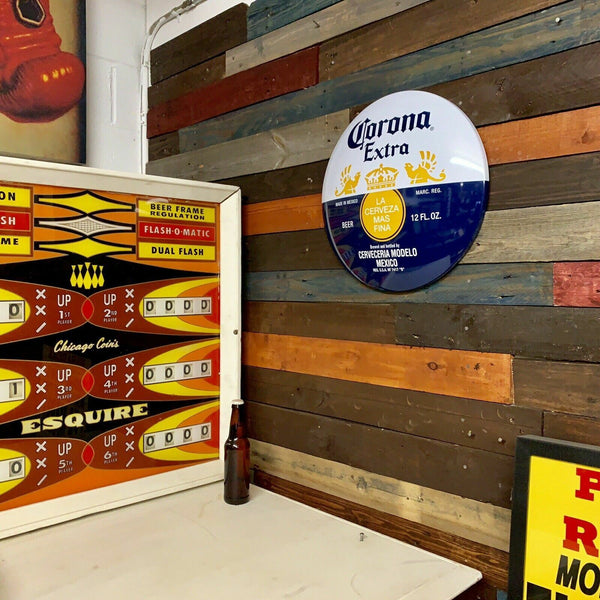 Corona Dome Round 15" Metal Sign, Beer Bar Home Man Cave Garage Wall Decor 