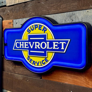 Chevrolet LED Neon Rope Light Sign, 17" Marquee Shape, Bar Garage Man Cave Decor