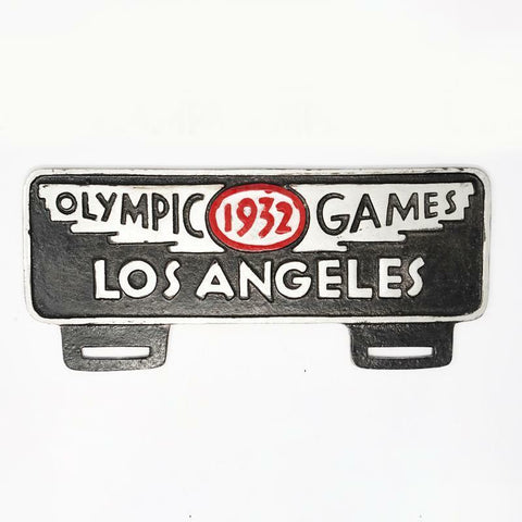 Olympic Games Los Angeles 1932 License Plate FOB Topper