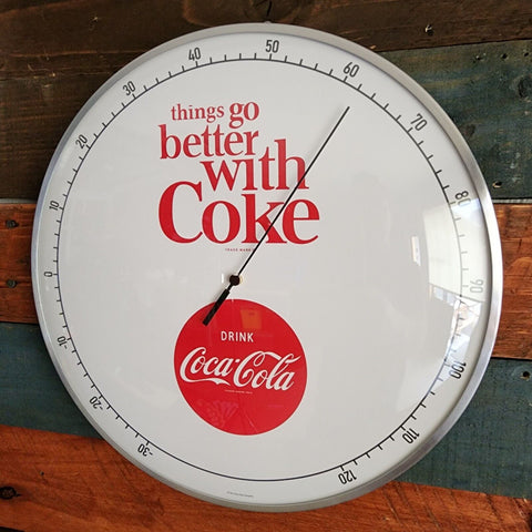 Coca-Cola Vintage Inspired Round Glass Dome Thermometer (12")