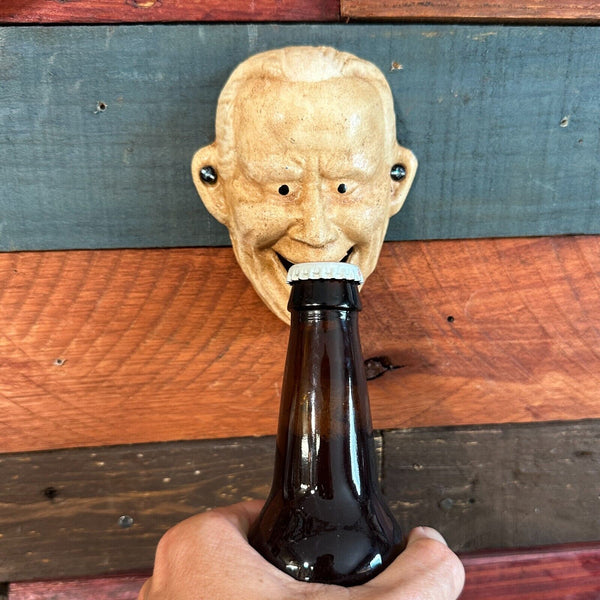 Joe Biden Cast Iron Wall Mounted Bottle Opener Novelty Vintage Antique Design