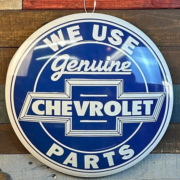 Chevrolet Genuine Parts 16" Round Metal Dome Sign